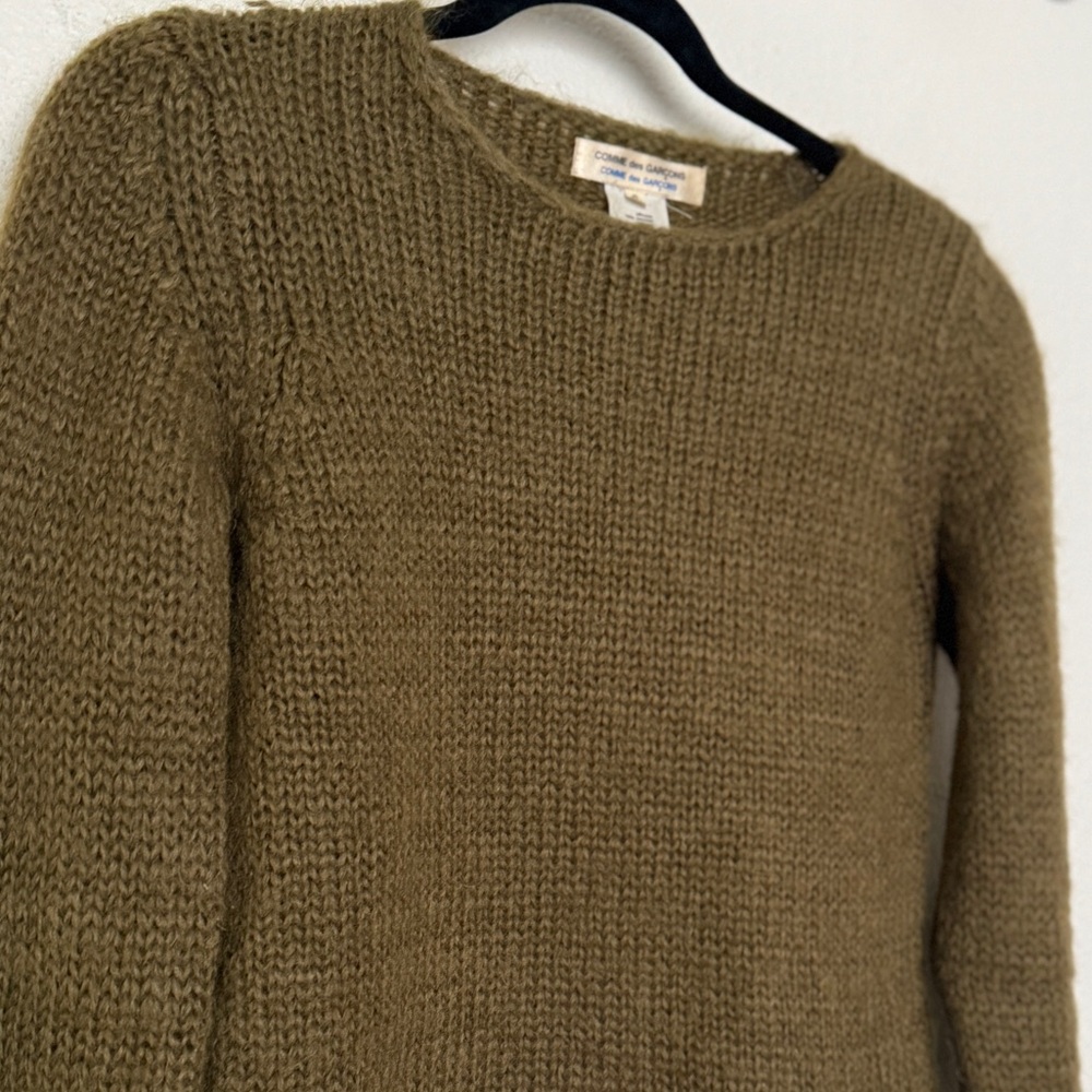Comme des Garçons 100% Mohair Knit Crewneck Sweater Made in Italy S
